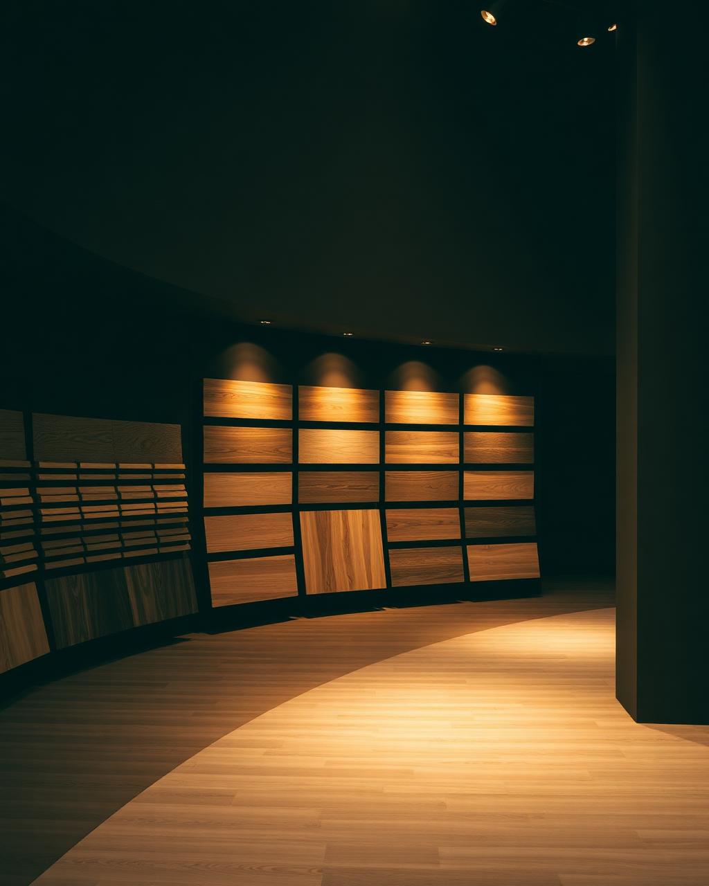 LF Floorss Company showroom with wood samples